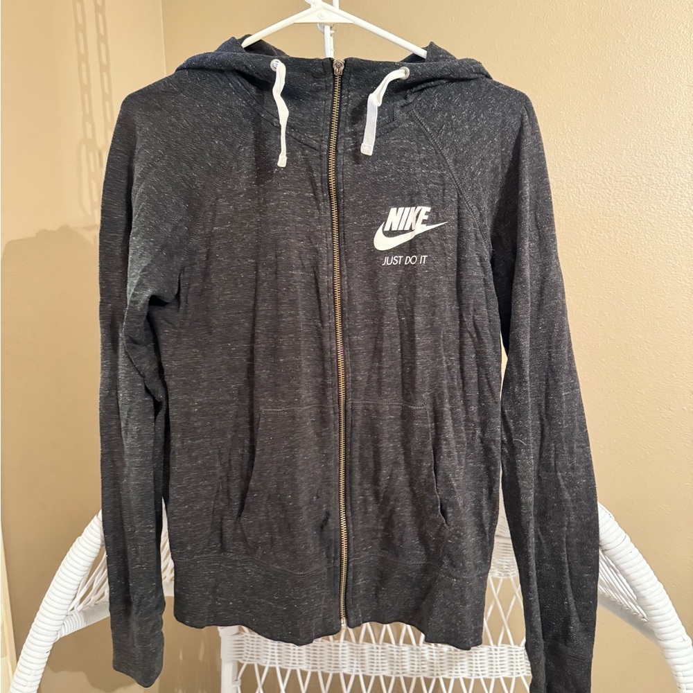 Nike Gray Zip-Up Hoodie